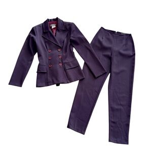 Vintage City Triangles Juniors Blazer & Pant Set Color Purple Size 3